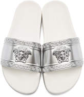 Thumbnail for your product : Versace Silver Medusa Pool Slides