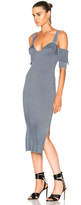 Thumbnail for your product : Victoria Beckham Bicolor Rib High Slit Dress