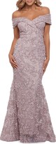 Thumbnail for your product : Xscape Evenings Off the Shoulder Embroidered Gown