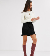 Thumbnail for your product : Vero Moda Tall belted mini skirt in black faux suede