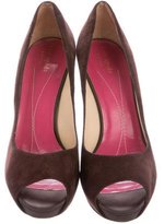 Thumbnail for your product : Kate Spade Suede Peep-Toe Pumps