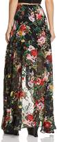 Thumbnail for your product : Alice + Olivia Kirstie Floral Burnout High/Low Maxi Skirt