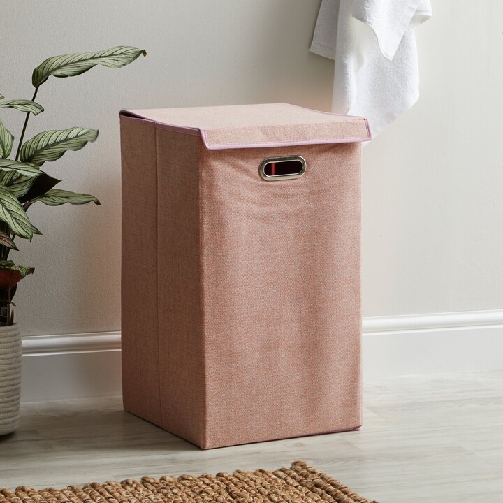 Dunelm Collapsible Fabric Laundry Basket Blush ShopStyle