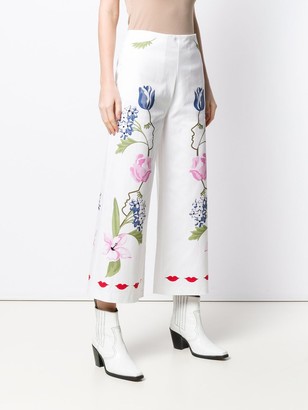 VIVETTA Cropped Printed Trousers