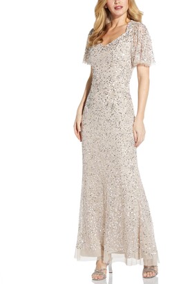 Adrianna Papell Sequined Gown