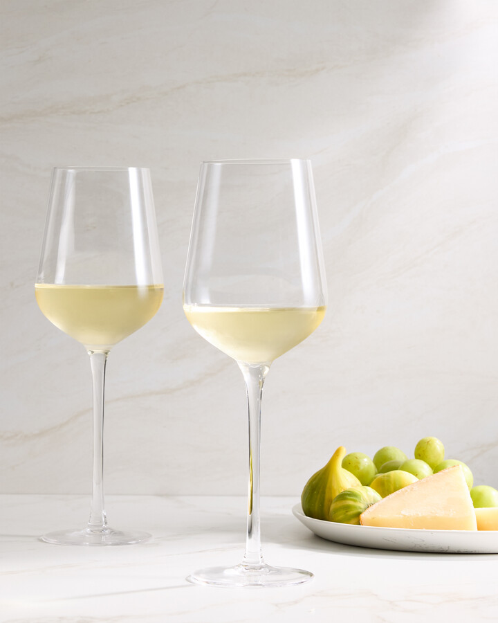 Mouth Blown White Wine Glass
