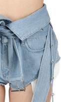 Thumbnail for your product : Marques Almeida Belted Washed Denim Shorts