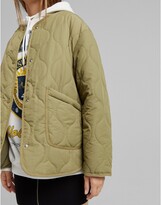 Thumbnail for your product : Bershka quilted jacket in khaki