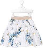Thumbnail for your product : MonnaLisa butterfly and flower-print skirt