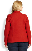 Thumbnail for your product : Eileen Fisher Eileen Fisher, Sizes 14-24 Wool Draped Jacket
