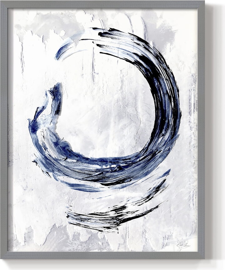 Moonglade I in Gray Solid Wood 22 x 28 Framed Print