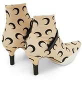 Thumbnail for your product : Marine Serre Crescent Moon-print Stretch-jersey Ankle Boots - Womens - Black Beige