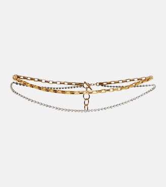 Saint Laurent Embellished chain-link belt