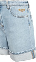 Thumbnail for your product : MSGM Cotton Denim Shorts