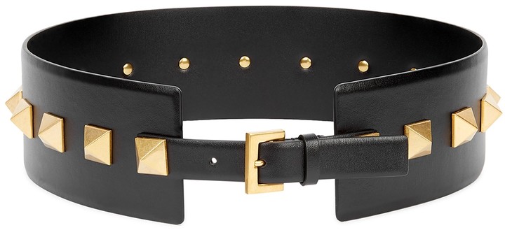 Lære tale storm Valentino Garavani Rockstud leather waist belt - ShopStyle