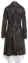 Thumbnail for your product : Giambattista Valli Wool & Leather-Blend Long Coat