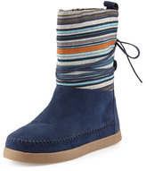 Thumbnail for your product : Toms Striped Suede Nepal Boot, Navy