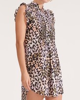 Thumbnail for your product : Veronica Beard Marieta Leopard Cover-Up Dress