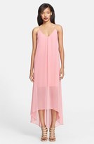 Thumbnail for your product : Alice + Olivia 'Vandy' High/Low Chiffon Slip Dress