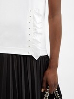 Thumbnail for your product : Noir Kei Ninomiya Ruffle-trim Cotton-jersey T-shirt - White