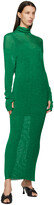 Thumbnail for your product : Balenciaga Green Metallic High Neck Dress