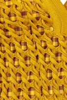 Thumbnail for your product : Fendi Yellow knit polo shirt