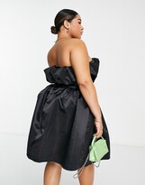 Thumbnail for your product : Collective the Label Curve exclusive structured bandeau mini dress in black