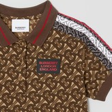 Thumbnail for your product : Burberry Monogram Stripe Print Cotton Polo Shirt Dress