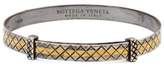 Thumbnail for your product : Bottega Veneta Intrecciato Engraved Sterling Silver Bracelet - Mens - Silver Multi