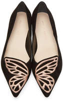 Thumbnail for your product : Sophia Webster Black Suede Bibi Butterfly Flats