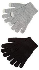 F&F 2 Pack of Touch Screen Gloves