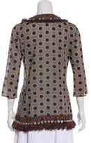 Thumbnail for your product : Tory Burch Embellished Patterned Top