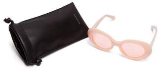 Acne Studios Mustang Oval Acetate Sunglasses - Womens - Pink