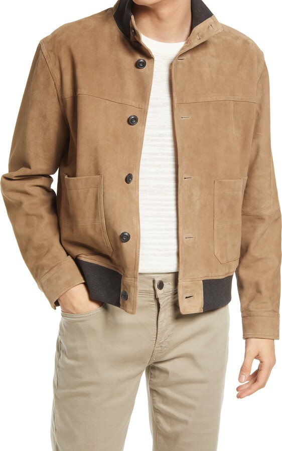 Vince Suede Jacket ShopStyle