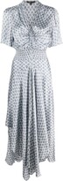 Clover Monogram-Print Midi Dress 