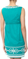 Thumbnail for your product : Love Moschino Floral & Heart Rope-Embroidered Dress, Conely Emerald Green