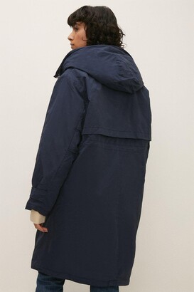 Oasis Womens Faux Fur Longline Coat