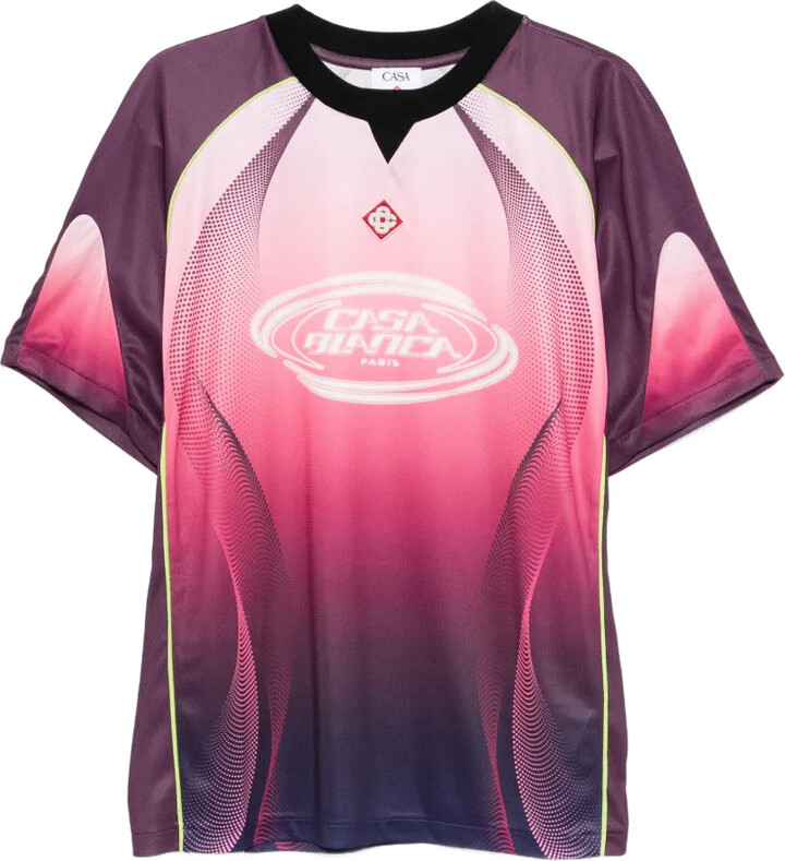 Casablanca Aubergine gradient short-sleeve T-shirt