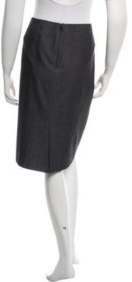 Carolina Herrera Chambray Knee-Length Skirt