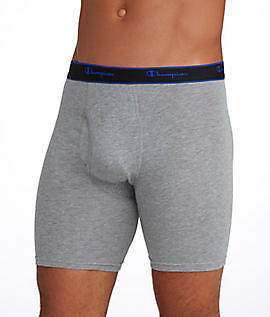 Champion Cotton Performance Long Leg Boxer Brief 3-Pack Underwear, Activewear