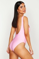 Thumbnail for your product : boohoo Petite Basic Scoop Back Swimsuit