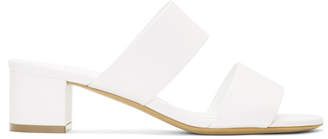 Mansur Gavriel White Double Strap Sandals