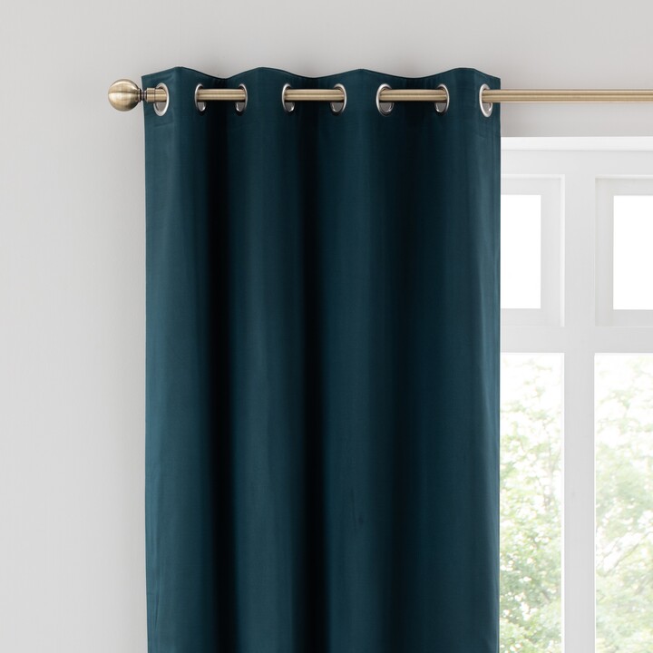 Dunelm Satin Peacock Eyelet Curtains Green ShopStyle