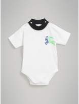 Thumbnail for your product : Burberry Childrens Equestrian Knight Print Cotton Bodysuit