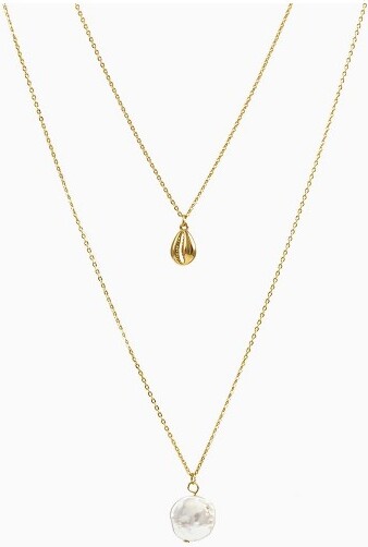 Bearfruit Jewelry BearfruitJewelryShaunaCulturedPearlPendantLayeredNecklace