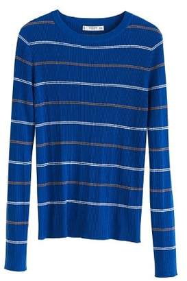 MANGO Contrasting stripes cotton sweater