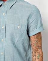 Thumbnail for your product : ASOS Shirt In Short Sleeve With Linen Mix