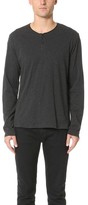 Thumbnail for your product : The Kooples Leather Trim Henley