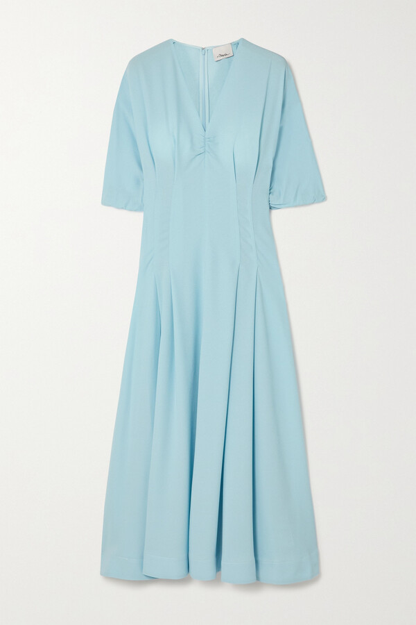 light blue crepe dress