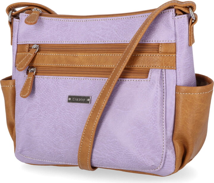 Koltov Vegan Leather Naomi Large Crossbody Lilac/Honey